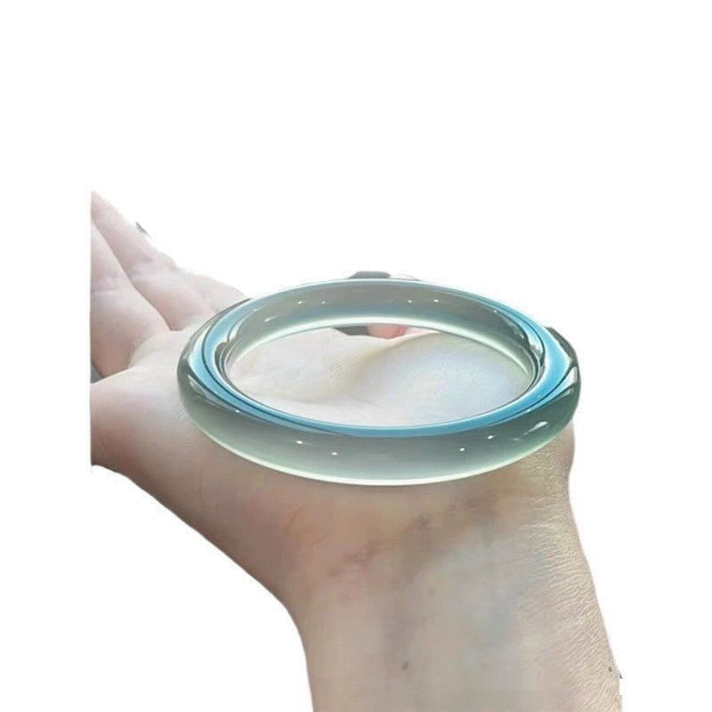Curry Blue Agate Chalcedony Bracelet High Ice Gift Ornament LadyShow.Store