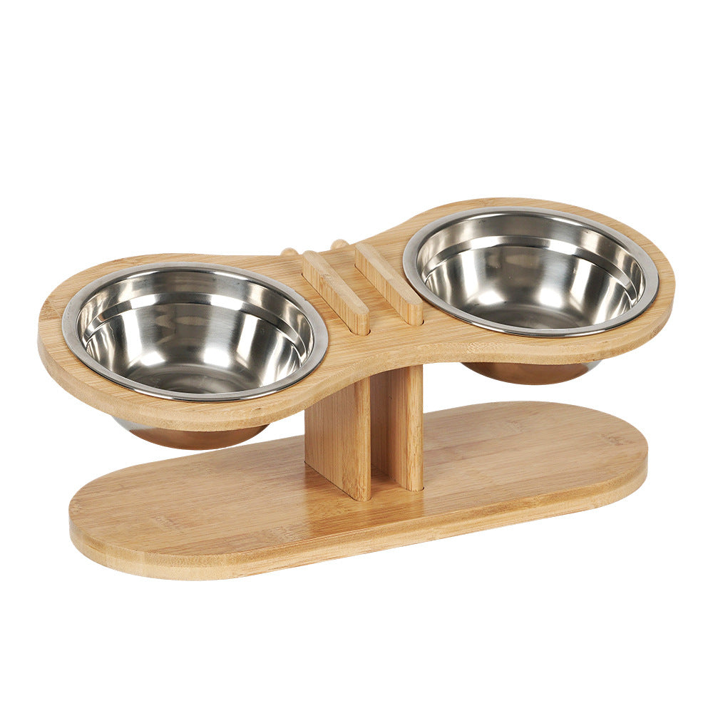 Adjustable Tilted Pet Stand With A Feeding Bowl Pets Fashion