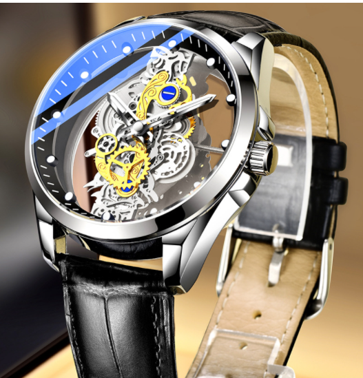 Men Watch Skeleton Automatic Quartz Watch Gold Skeleton Vintage Man Watch Mens Watches Top Brand Luxury CJD2