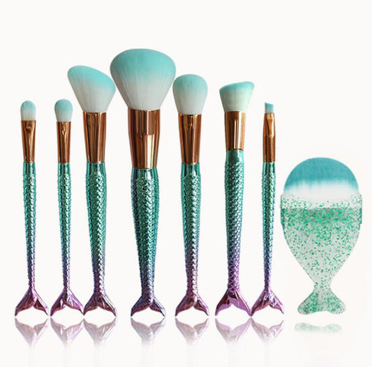 Mermaid Gradient Makeup Brush Set LadyShow.Store