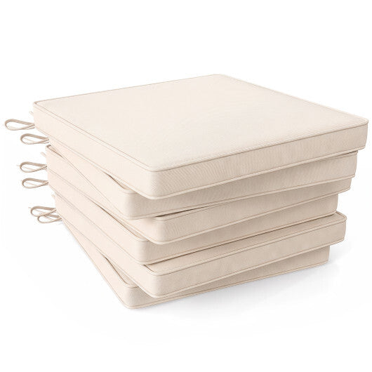 Outdoor Chair Cushion Set of 6 Waterproof Olefin Seat Cushions-Turquoise LuxuryLifeWay Online Store