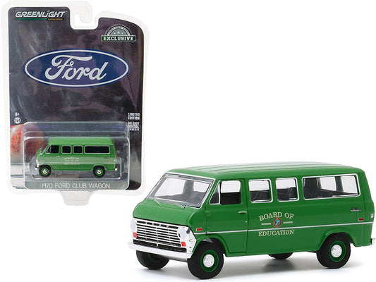 1970 Ford Club Wagon Van Green "Board of Education" "Hobby Exclusive" 1/64 Diecast Model by Greenlight LuxuryLifeWay Online Store