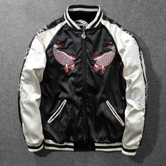 Heavy Industries Embroidered Baseball Uniform Jacket Men's Yokosuka Jacket Best YouTube Store