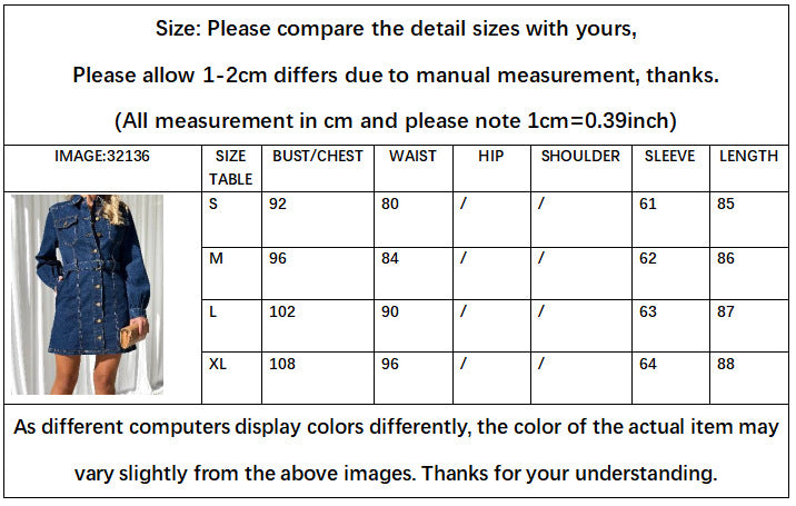 Fashion Casual Button Denim Dress Women NorixaFashion.com