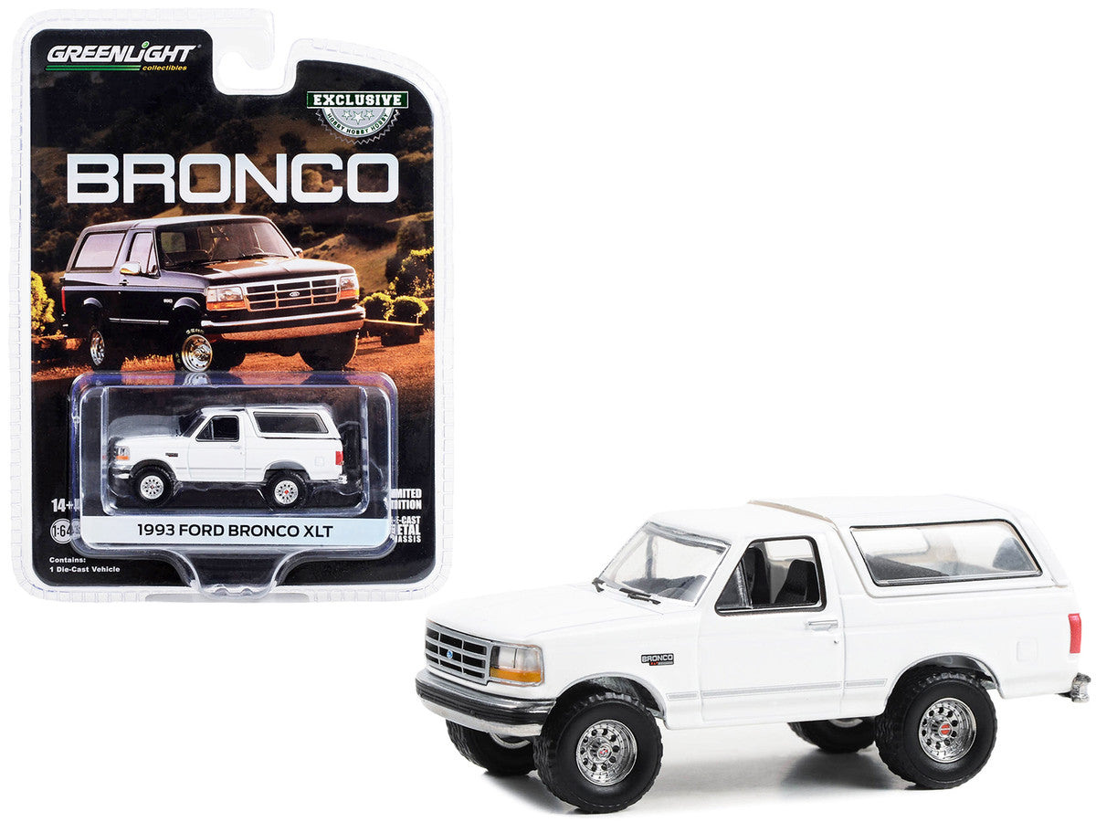 1993 Ford Bronco XLT Oxford White "Hobby Exclusive" Series 1/64 Diecast Model Car by Greenlight LuxuryLifeWay Online Store