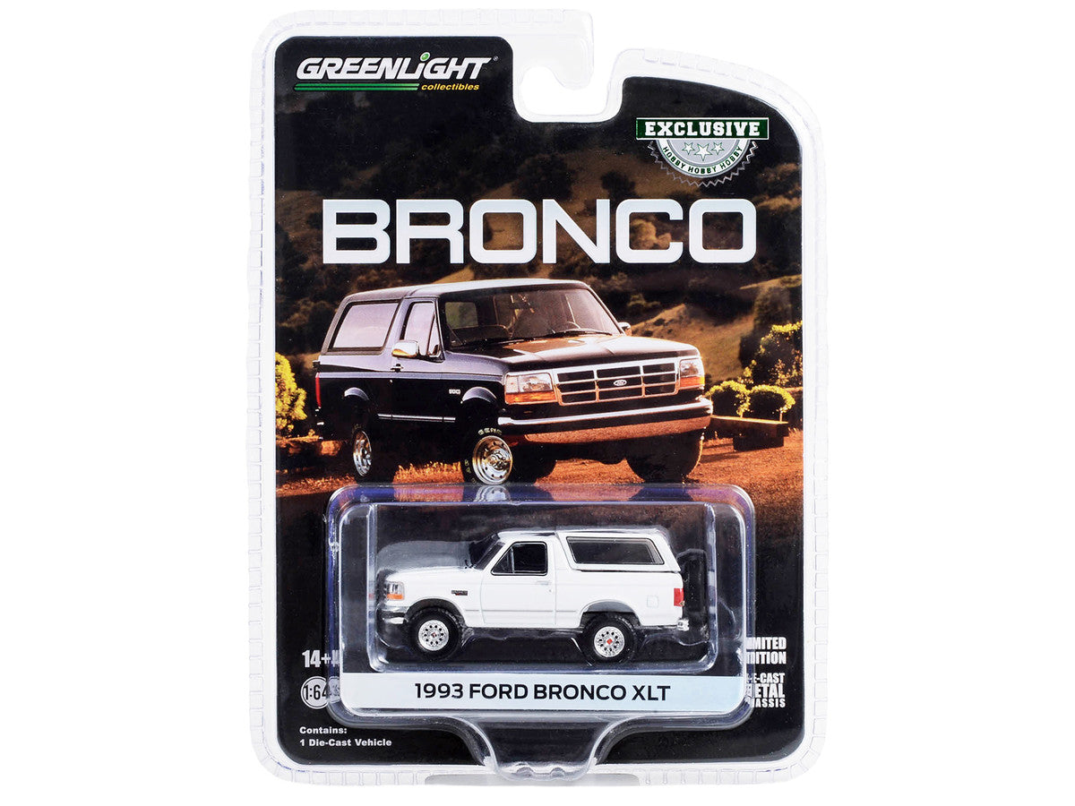 1993 Ford Bronco XLT Oxford White "Hobby Exclusive" Series 1/64 Diecast Model Car by Greenlight LuxuryLifeWay Online Store