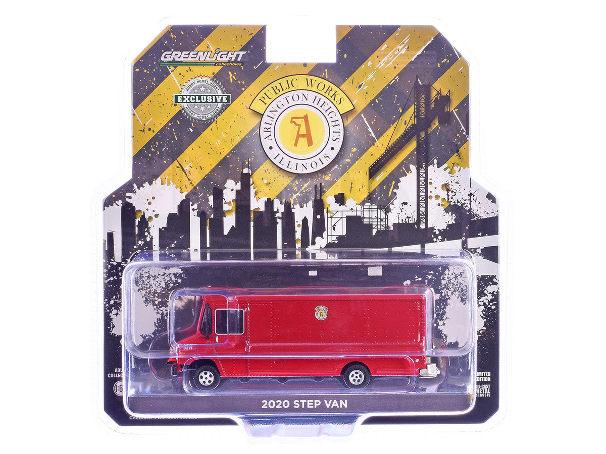 2020 Step Van with Traffic Cone Mounts "Village of Arlington Heights Public Works" Red "Hobby Exclusive" Series 1/64 Diecast Model Car by Greenlight LuxuryLifeWay Online Store