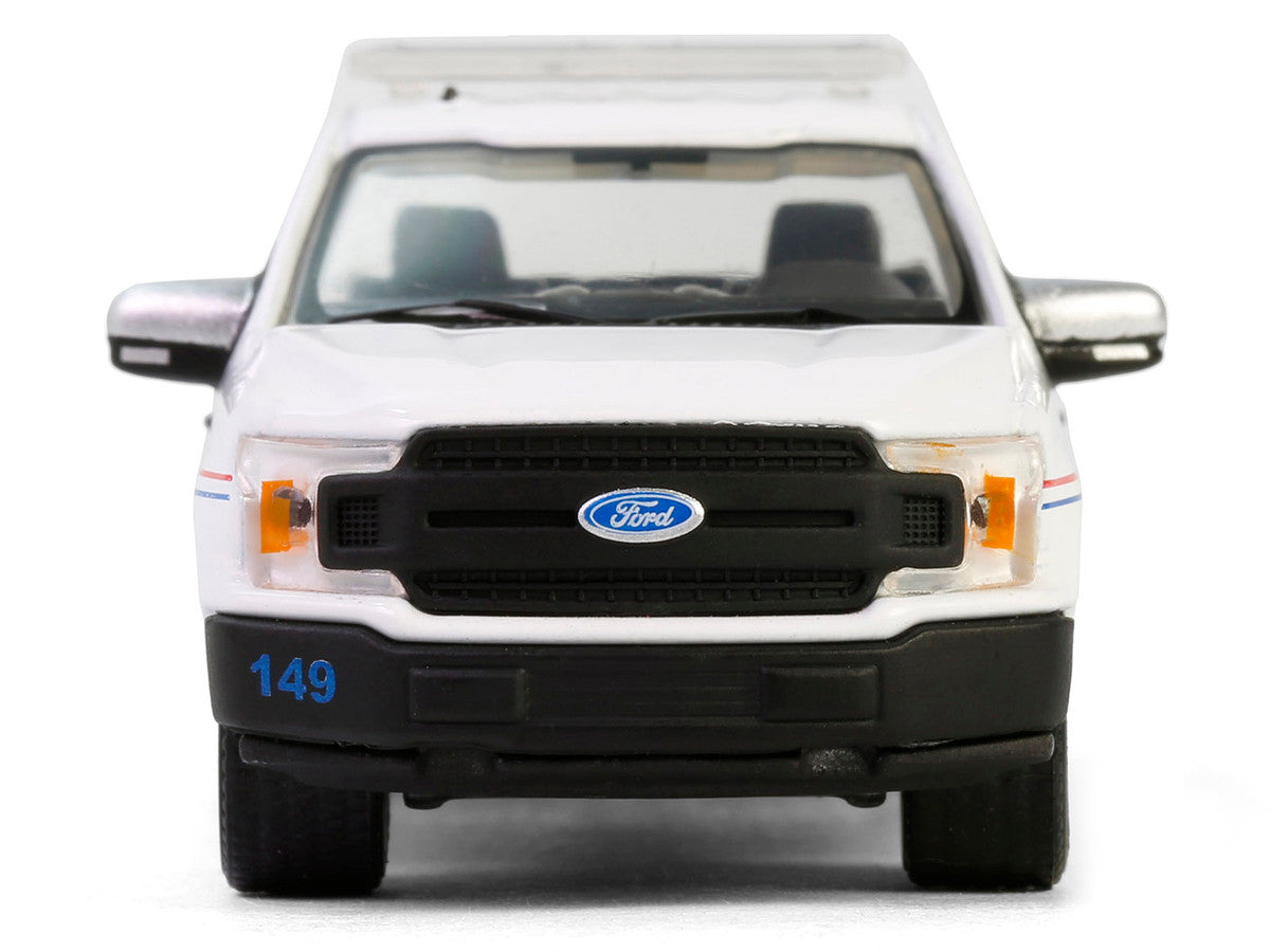 2020 Ford F-150 XL Pickup Truck "United States Postal Service (USPS) Postal Police" White with Red and Blue Stripes "Hobby Exclusive" Series 1/64 Diecast Model Car by Greenlight LuxuryLifeWay Online Store