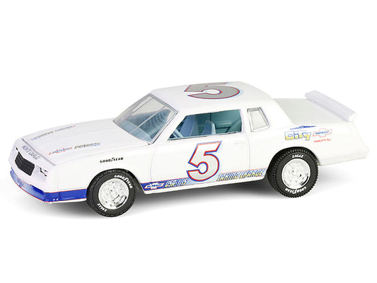 1983 Chevrolet Monte Carlo #5 "Hendrick Motorsports First Test Car Tribute" White with Blue Stripes and Interior "Hobby Exclusive" Series 1/64 Diecast Model Car by Greenlight LuxuryLifeWay Online Store