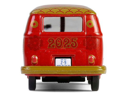 Volkswagen Type 2 Panel Van "Chinese Zodiac 2025 Year of the Snake" Red with Graphics "Hobby Exclusive" Series 1/64 Diecast Model Car by Greenlight LuxuryLifeWay Online Store