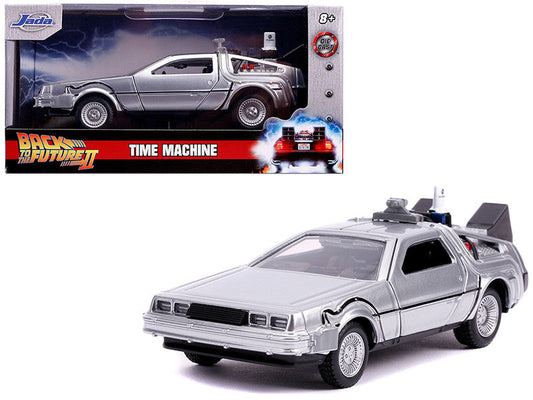 DeLorean DMC (Time Machine) Silver "Back to the Future Part II" (1989) Movie "Hollywood Rides" Series 1/32 Diecast Model Car by Jada LuxuryLifeWay Online Store