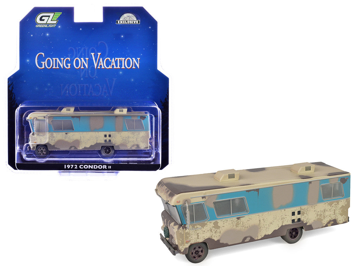 1972 Condor II RV (Recreational Vehicle) "Going on Vacation" Evergreen (Weathered) "Hobby Exclusive" Series 1/64 Diecast Model Car by Greenlight LuxuryLifeWay Online Store