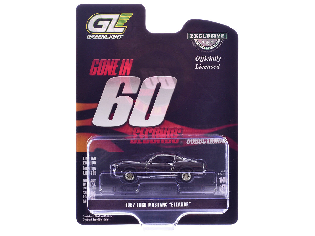 1967 Ford Mustang "Eleanor" Silver Chrome Edition "Gone in Sixty Seconds" (2000) Movie "Hobby Exclusive" Series 1/64 Diecast Model Car by Greenlight LuxuryLifeWay Online Store