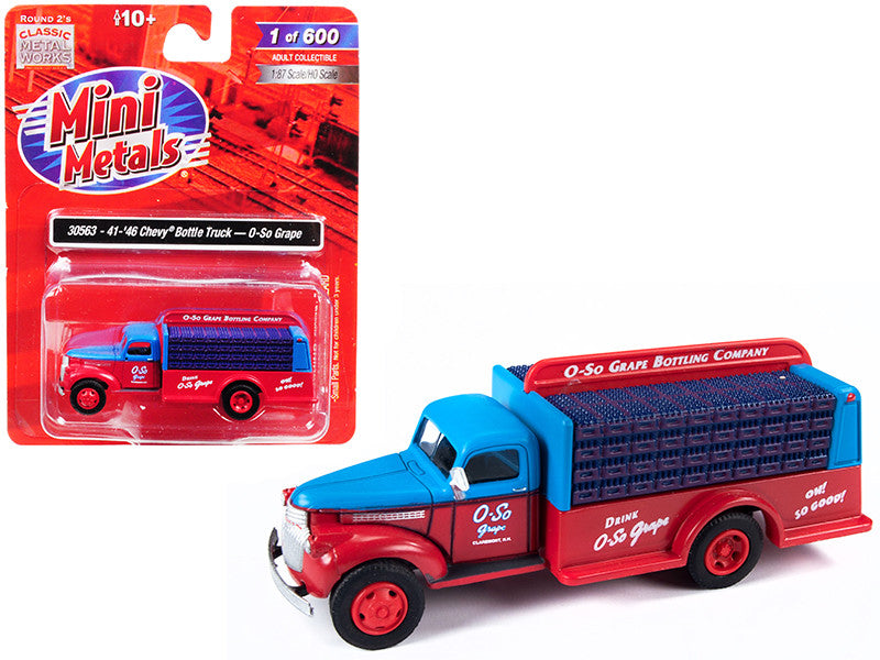 1941-1946 Chevrolet Delivery Bottle Truck "O-So Grape" 1/87 (HO) Scale Model by Classic Metal Works LuxuryLifeWay Online Store