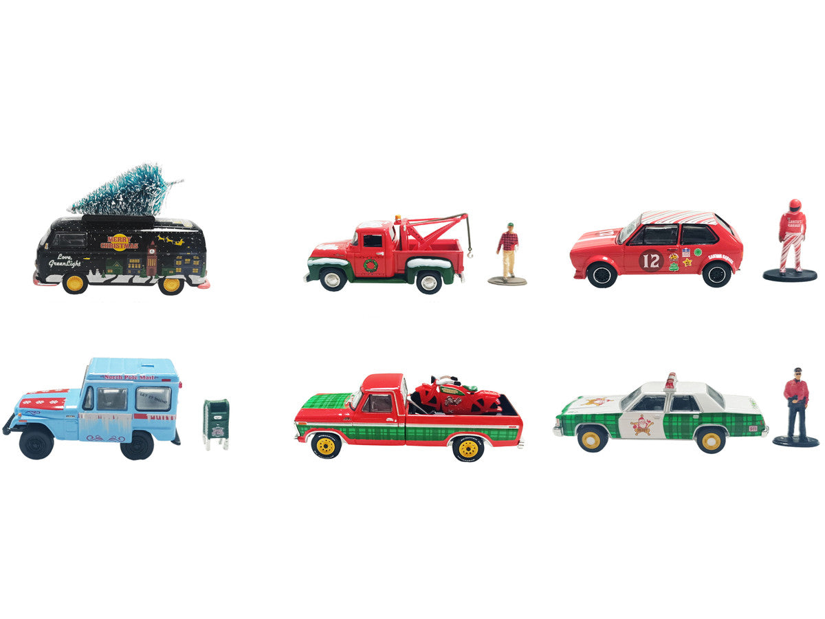"Christmas 2025 Limited Edition" Set of 6 Cars 1/64 Diecast Model Cars by Greenlight LuxuryLifeWay Online Store