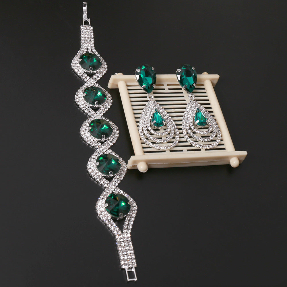 Bridal bracelet earring set