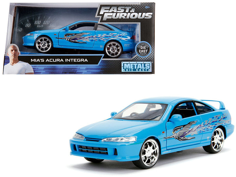 Mia's Acura Integra RHD (Right Hand Drive) Blue "The Fast and the Furious" Movie 1/24 Diecast Model Car by Jada LuxuryLifeWay Online Store