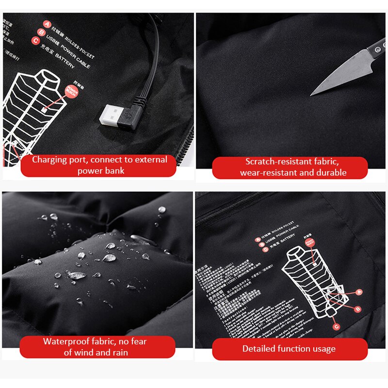 Winter graphene heating jacket