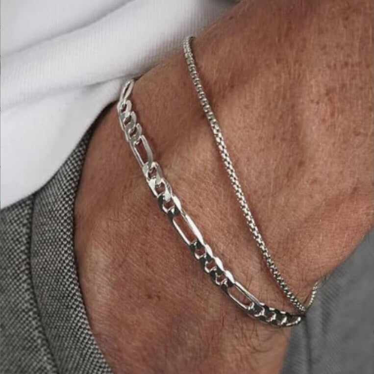 Fashion Personality Flat Cuban Link Chain Bracelet LadyShow.Store