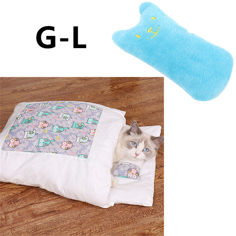 Winter Warm Cat Closed Removable And Washable Quilt Pets Fashion