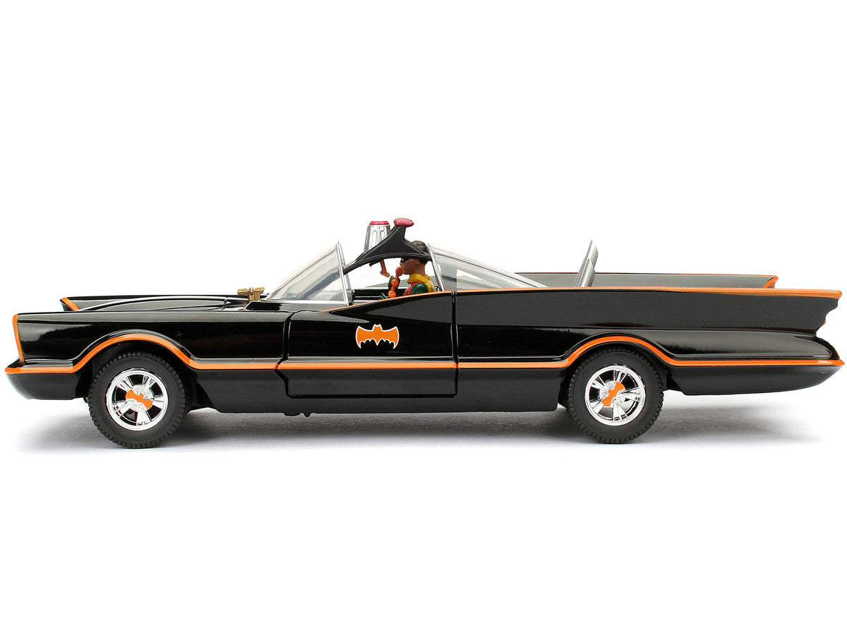 Model Kit Classic Batmobile Black with Batman Diecast Figure "Batman" (1966-1968) TV Series "Build N' Collect" 1/24 Diecast Model Car by Jada LuxuryLifeWay Online Store