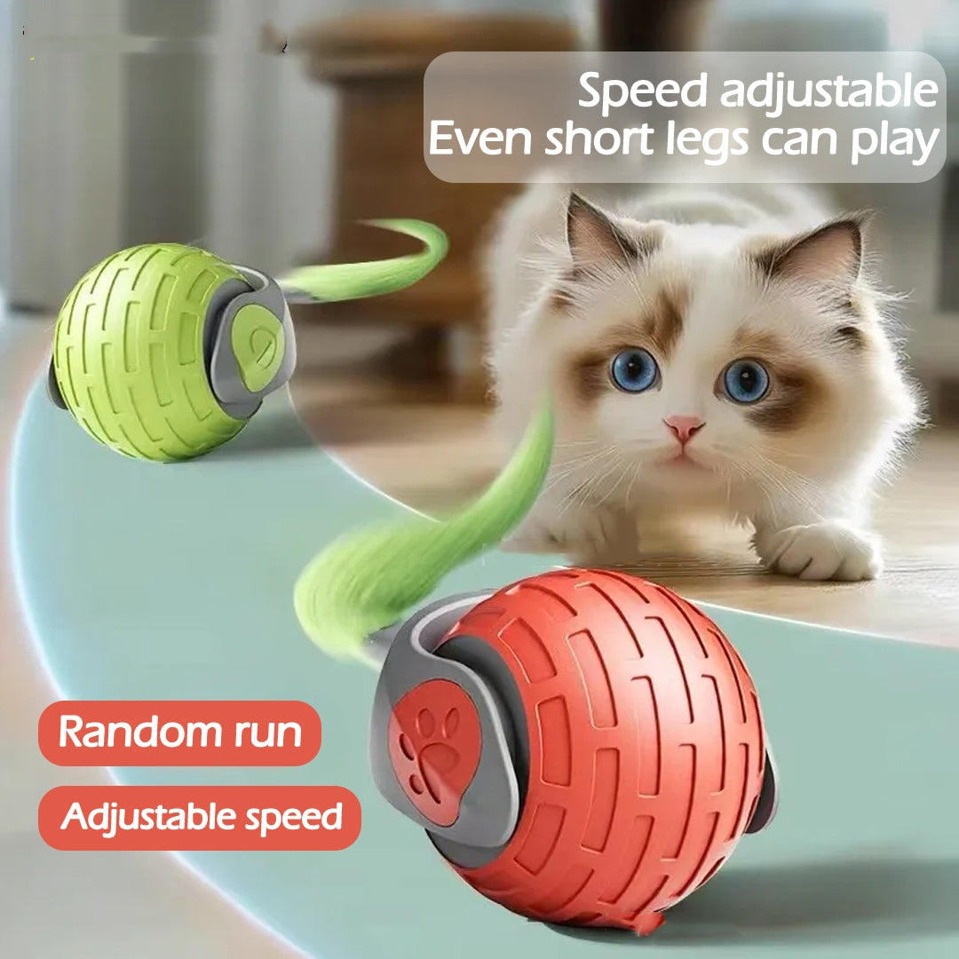 New Interactive Cat Toys Ball Auto Electric Rolling Ball Toys For Cat Kitty Pets Smart Automatic Teaser USB Rechargeable Cat Toy Pet Products Pets Fashion