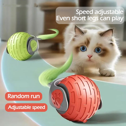 New Interactive Cat Toys Ball Auto Electric Rolling Ball Toys For Cat Kitty Pets Smart Automatic Teaser USB Rechargeable Cat Toy Pet Products Pets Fashion