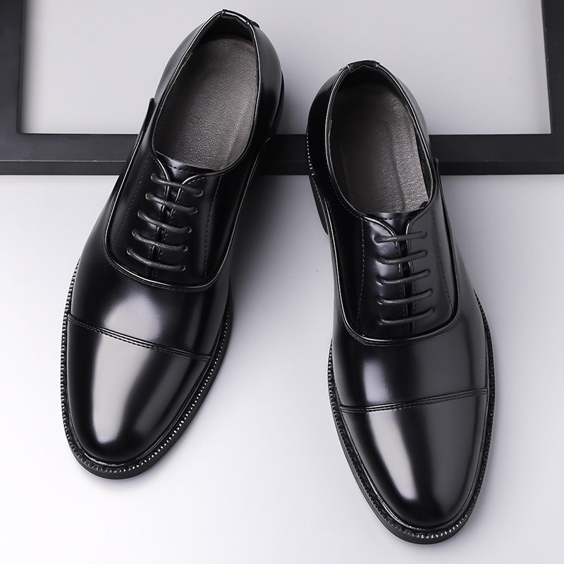 Business Oxford Dress Three-eyelet Design Men's Genuine British-style Leather Shoes Best YouTube Store