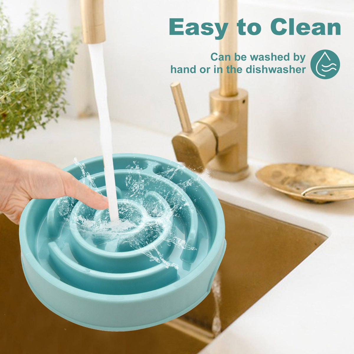 Slow Feeder Dog Bowls Silicone Dog Puzzle Feeder Bowl For Healthy Eating Puppy Slow Feeder Bowl Anti-Choking Dog Slow Feeder Bowls Pets Fashion