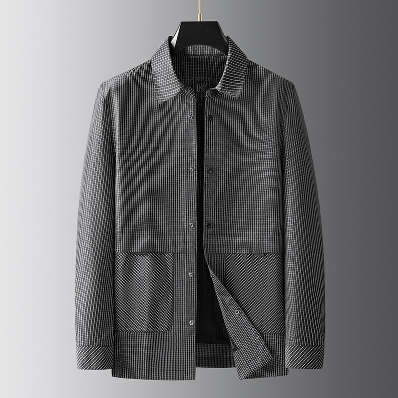 Plus Size Men's Clothing Loose Stand Collar Coat Best YouTube Store