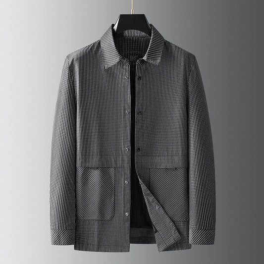 Plus Size Men's Clothing Loose Stand Collar Coat Best YouTube Store