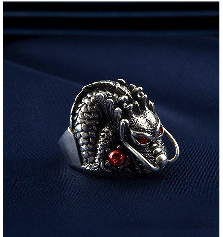 S925 Sterling Silver Ornament Vintage Thai Silver Faucet Ring LadyShow.Store