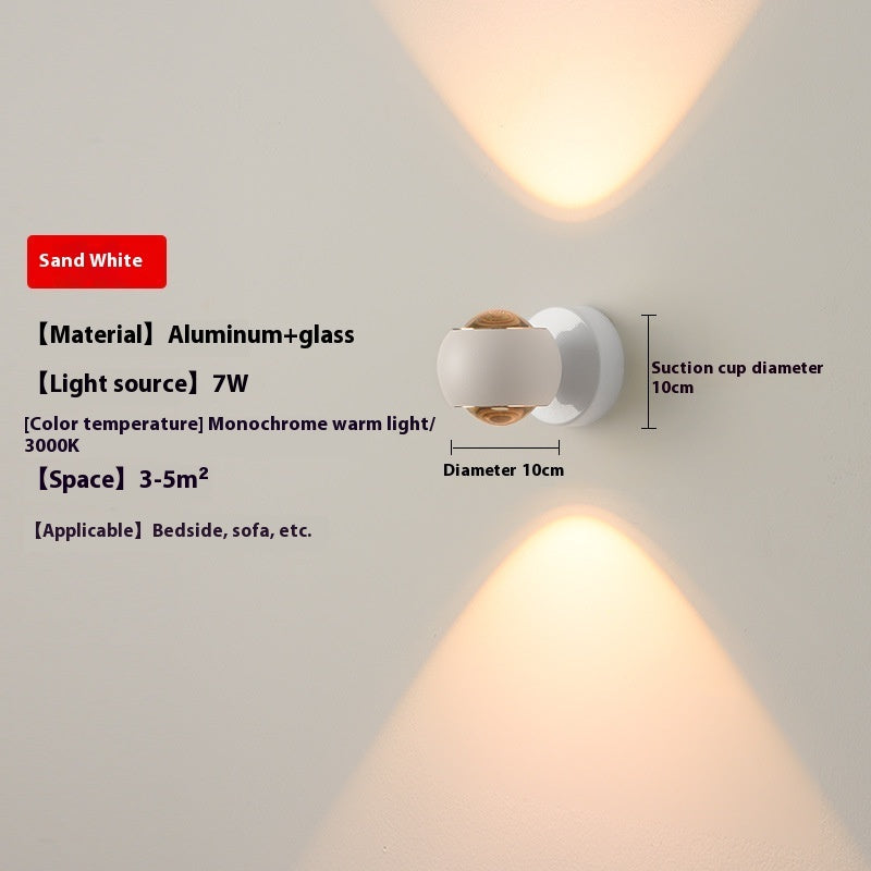 Modern Minimalist Creative Rotatable Bedside Wall Lamp PearlNestDecor.com