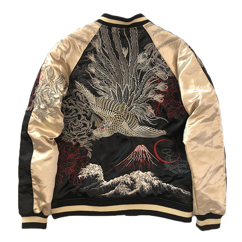 Men's Chinese Style Embroidered Baseball Jacket (Plus Size) Pi-Mart
