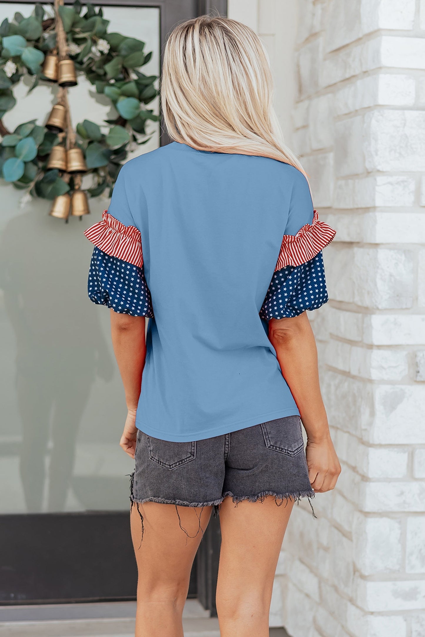 Henley Short Puff Sleeve Top LuxuryLifeWay Online Store