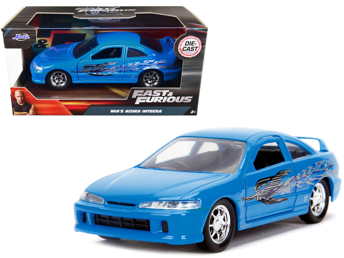 Mia's Acura Integra Light Blue with Graphics "Fast & Furious" Movie 1/32 Diecast Model Car by Jada LuxuryLifeWay Online Store