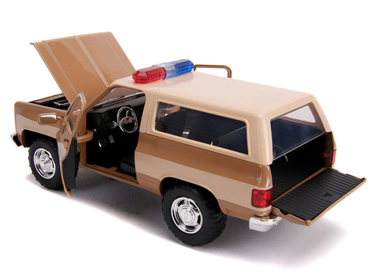 Hopper's Chevrolet Blazer with Police Badge "Hawkins Police Dept." "Stranger Things" (2016) TV Series 1/24 Diecast Model Car by Jada LuxuryLifeWay Online Store