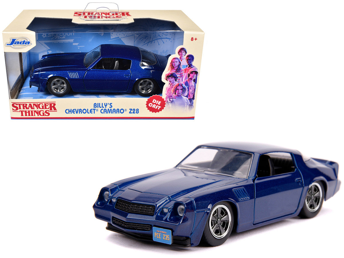 Billy's Chevrolet Camaro Z28 Metallic Dark Blue "Stranger Things" (2016) TV Series "Hollywood Rides" 1/32 Diecast Model Car by Jada LuxuryLifeWay Online Store