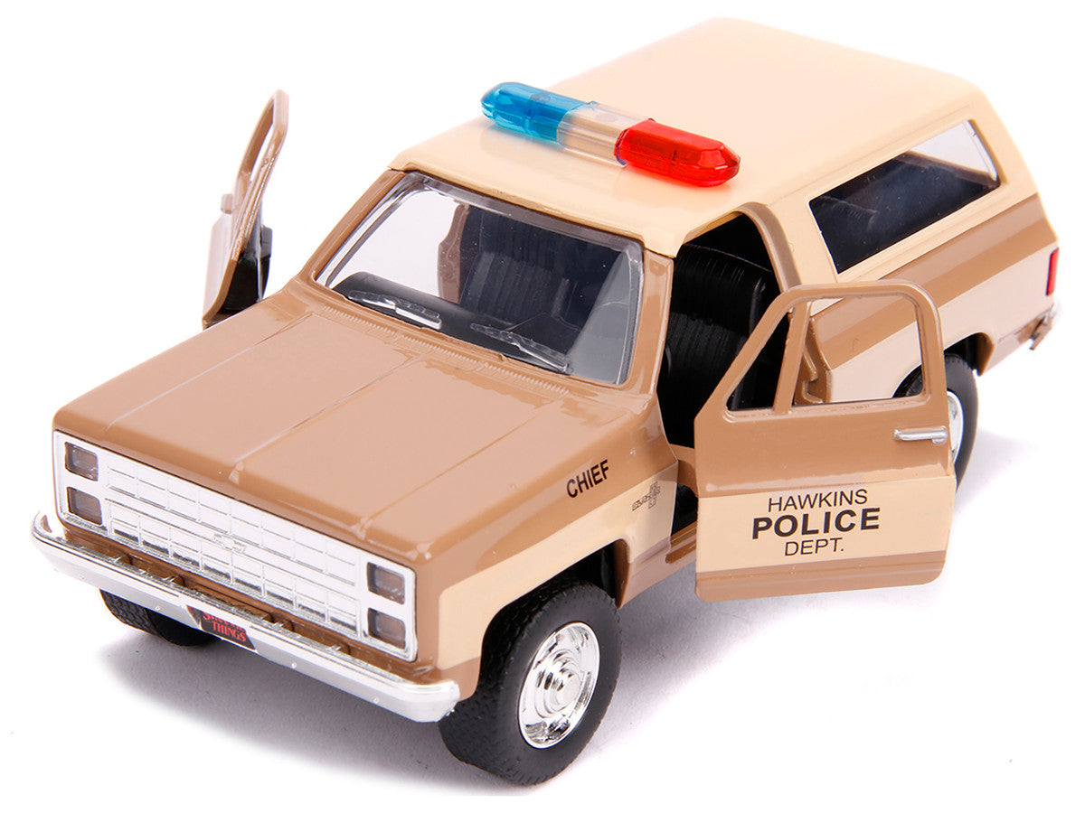 Hopper's Chevrolet Blazer "Hawkins Police Dept." "Stranger Things" (2016) TV Series "Hollywood Rides" 1/32 Diecast Model Car by Jada LuxuryLifeWay Online Store