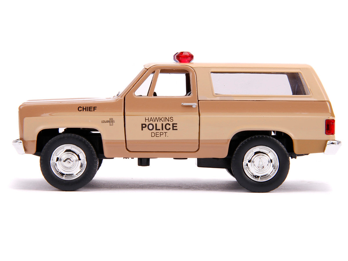 Hopper's Chevrolet Blazer "Hawkins Police Dept." "Stranger Things" (2016) TV Series "Hollywood Rides" 1/32 Diecast Model Car by Jada LuxuryLifeWay Online Store