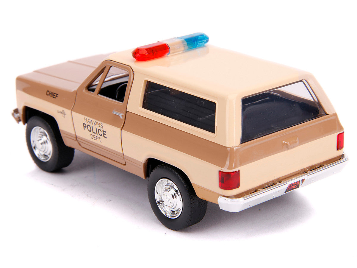 Hopper's Chevrolet Blazer "Hawkins Police Dept." "Stranger Things" (2016) TV Series "Hollywood Rides" 1/32 Diecast Model Car by Jada LuxuryLifeWay Online Store