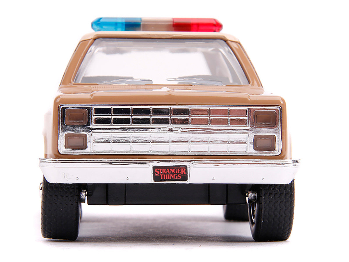 Hopper's Chevrolet Blazer "Hawkins Police Dept." "Stranger Things" (2016) TV Series "Hollywood Rides" 1/32 Diecast Model Car by Jada LuxuryLifeWay Online Store