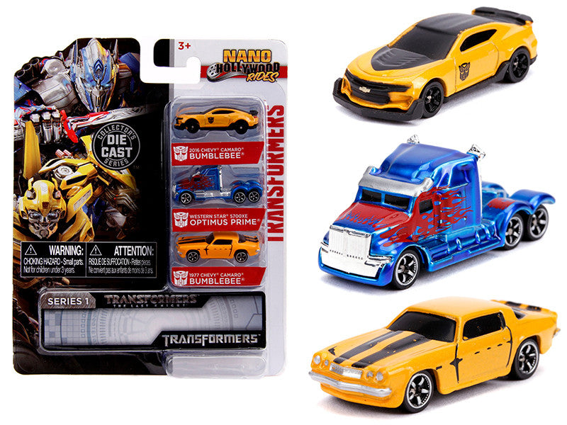 "Transformers" 3 piece Set "Nano Hollywood Rides" Series 1 Diecast Models by Jada LuxuryLifeWay Online Store