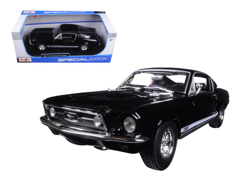 1967 Ford Mustang GTA Fastback Black "Special Edition" 1/18 Diecast Model Car by Maisto LuxuryLifeWay Online Store