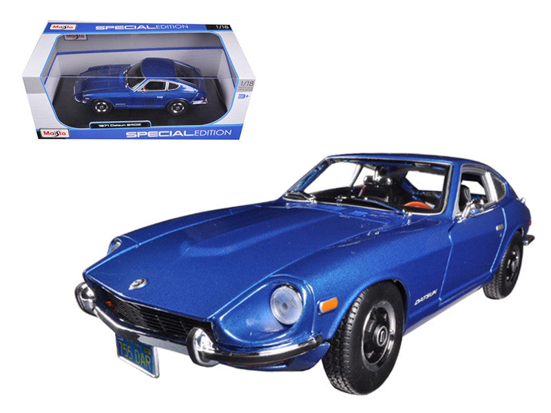 1971 Datsun 240z Blue Metallic 1/18 Diecast Model Car by Maisto LuxuryLifeWay Online Store
