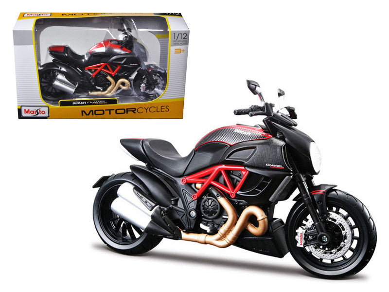 Ducati Diavel Red and Carbon 1/12 Diecast Motorcycle Model by Maisto LuxuryLifeWay Online Store