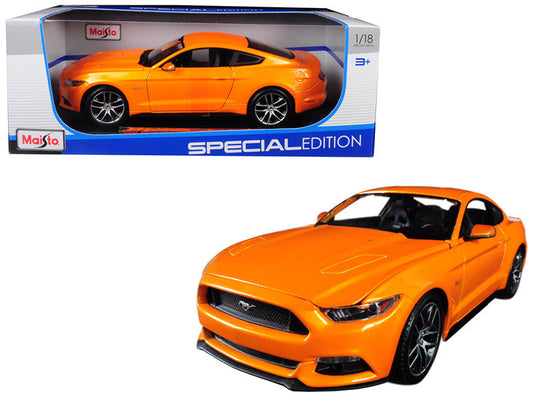 2015 Ford Mustang GT 5.0 Orange Metallic "Special Edition" 1/18 Diecast Model Car by Maisto LuxuryLifeWay Online Store