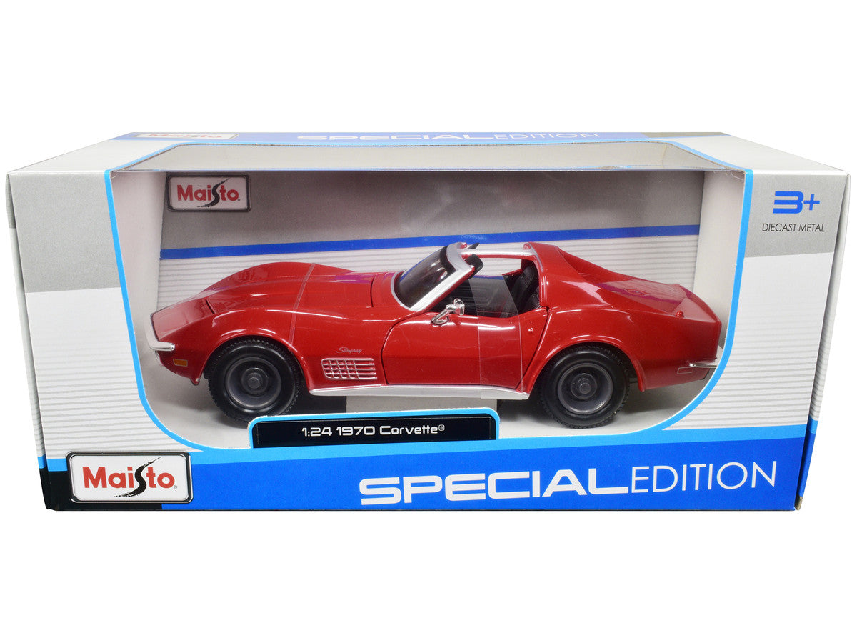1970 Chevrolet Corvette Convertible Red 1/24 Diecast Model Car by Maisto LuxuryLifeWay Online Store