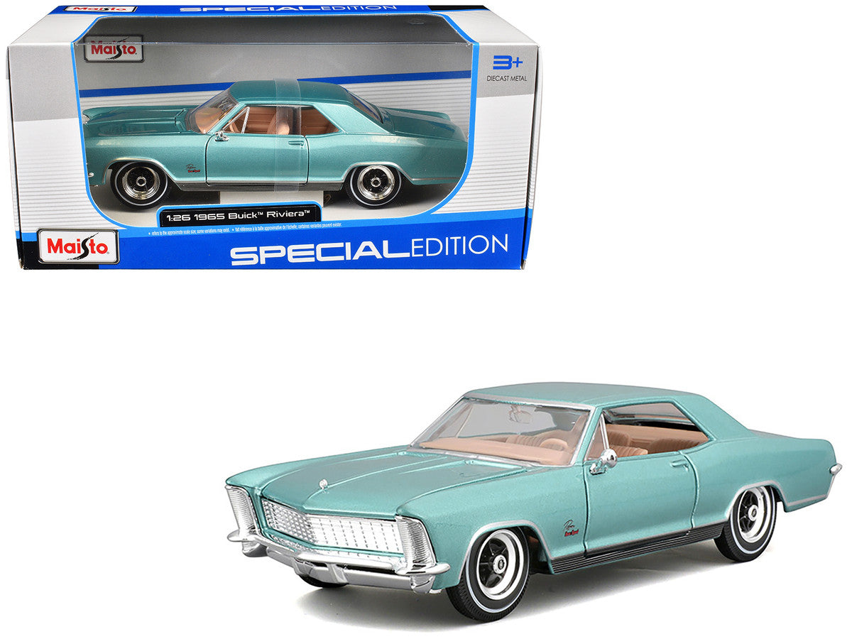 1965 Buick Riviera Gran Sport Light Blue Metallic "Special Edition" Series 1/26 Diecast Model Car by Maisto LuxuryLifeWay Online Store
