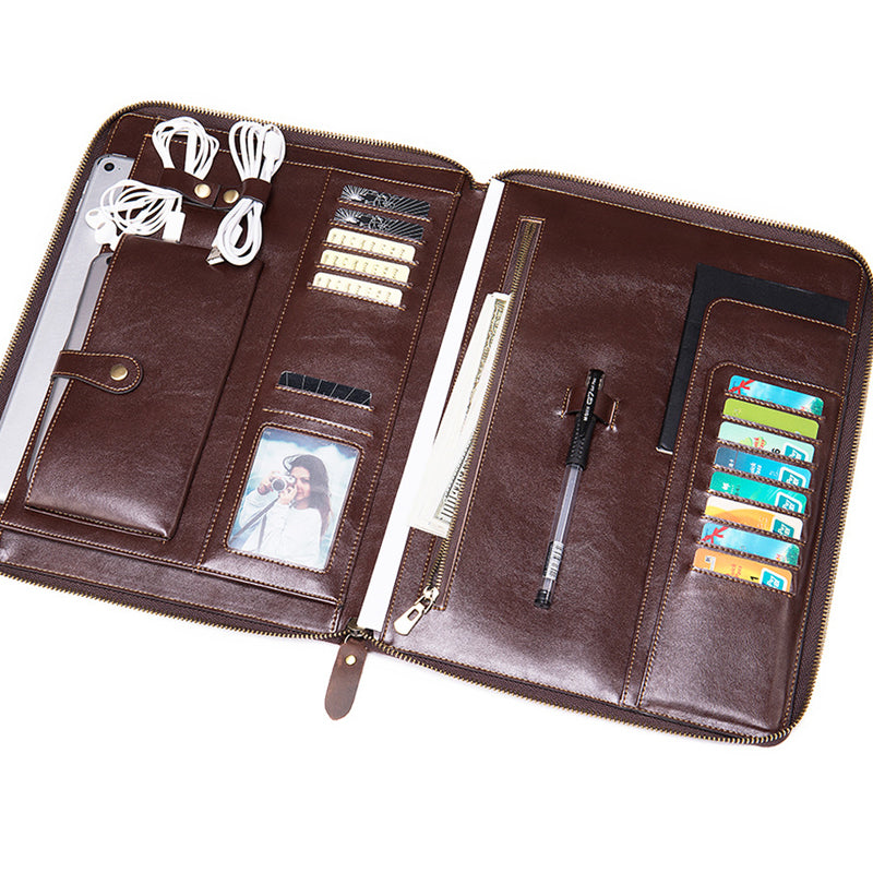 First Layer Leather Computer Tablet Case Coin Wallet CJD